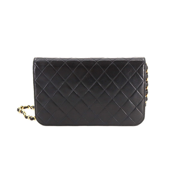 Chanel Matelasse Chain Shoulder Bag Leather Black Gold Hardware Push Lock - Picture 2 of 8